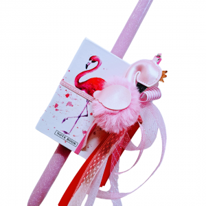 Λαμπάδα Σημειωματάριο Flamingo με Στυλό Κύκνος (LPO-109)