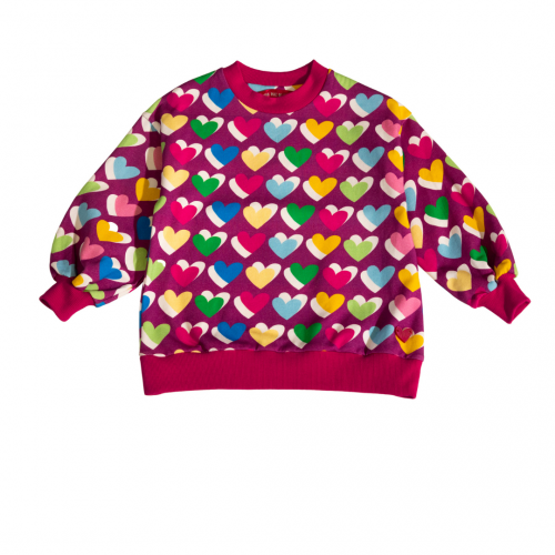 Agatha Ruiz De La Prada Μπλούζα Φούτερ Hearts Allover (PVSWS.0166)