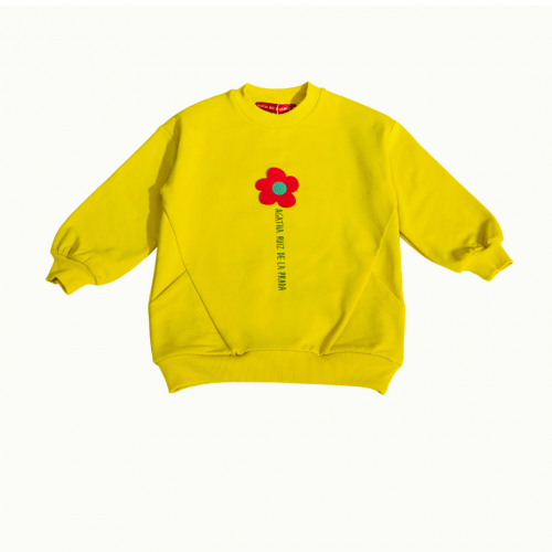 Agatha Ruiz De La Prada Μπλούζα Φούτερ Flower Κίτρινη (PVSWS.0236)