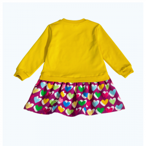 Agatha Ruiz De La Prada Φόρεμα Hearts Allover Κίτρινο (PVVES.0111)