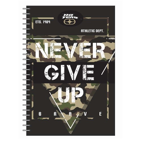 BMU Τετράδιο 2Θεμάτων 17x25 No Fear Never Give Up (347-83402)