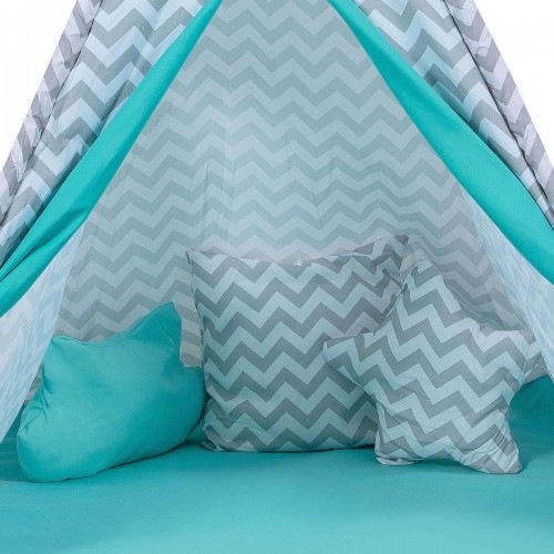 Σκηνή Baby Adventure Teepee Grey Wave Mint (BR75593)