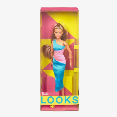 Mattel Barbie Looks Pink and Blue Dress (HJW82)