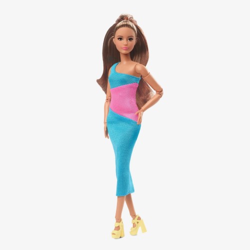 Mattel Barbie Looks Pink and Blue Dress (HJW82)
