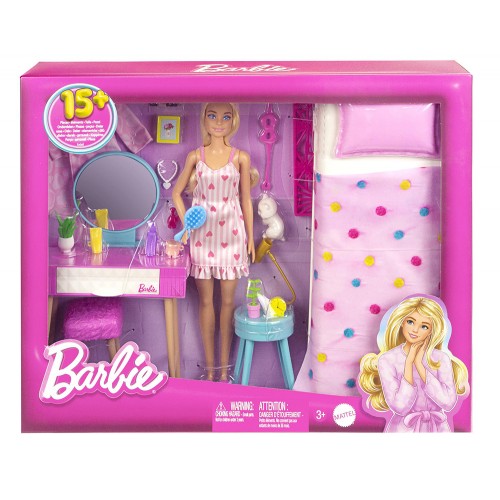 Barbie Υπνοδωμάτιο με Κούκλα (HPT55)