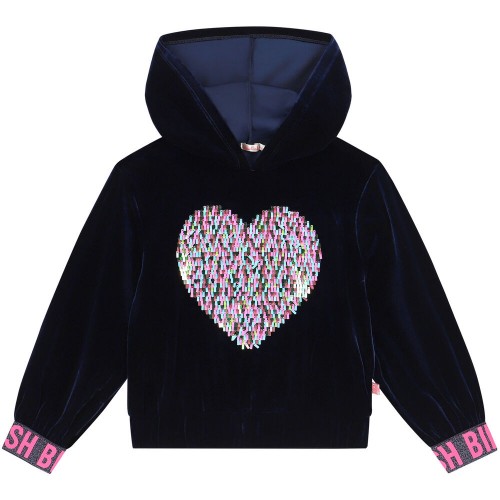 Billieblush Φούτερ Navy Blue Heart Hooded (23261420)