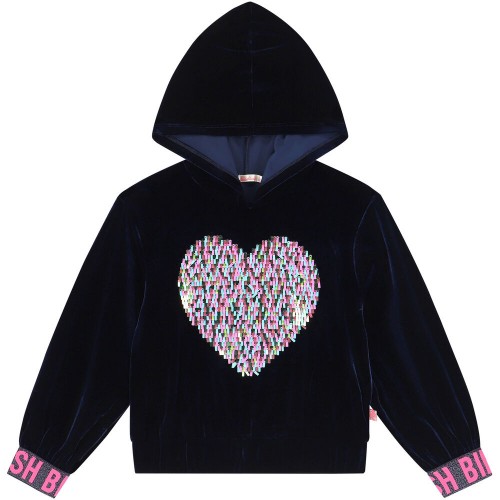 Billieblush Φούτερ Navy Blue Heart Hooded (23261420)