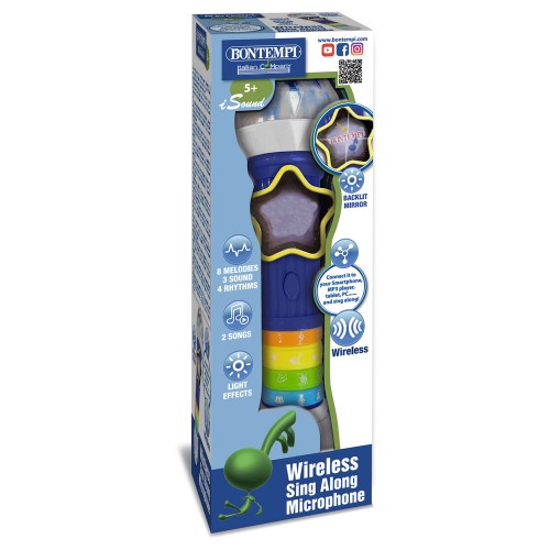 Bontempi Μικρόφωνο Ασύρματο με Φωτεινά και Φωνητικά Εφέ (413020) Bontempi Μικρόφωνο Ασύρματο με Φωτεινά και Φωνητικά Εφέ (413020)
