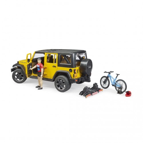 Bruder Αυτοκίνητο Jeep Wrangler Rubicon με Ποδήλατο και Αναβάτη (02543)