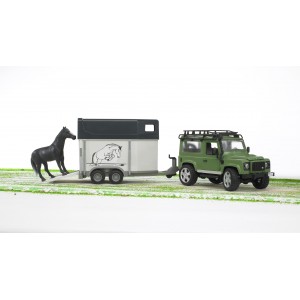 Bruder Land Rover Station Wagon με Τρέιλερ Αλόγου & Άλογο (02592)