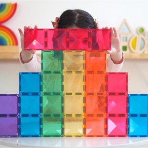 Connetix Tiles Rainbow Rectangle Pack 18pc (CON-EU-R18)