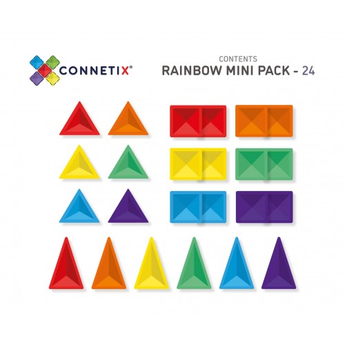 Connetix Tiles Rainbow Mini Pack 24pc (CON-EU-24)