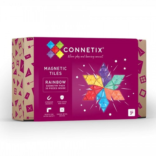Connetix Tiles Rainbow Geometry 30pc (CON-EU-30G)