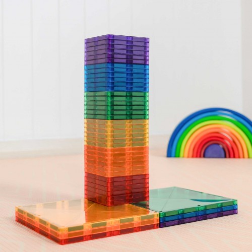 Connetix Tiles Rainbow Square Pack 42pc (CON-EU-R42)