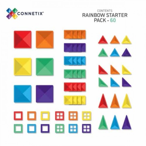 Connetix Tiles Rainbow Starter Pack 60pc (CON-EU-R60)