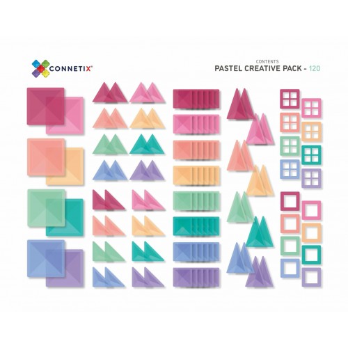 Connetix Tiles Pastel Creative Pack 120pc (CON-EU-P120)