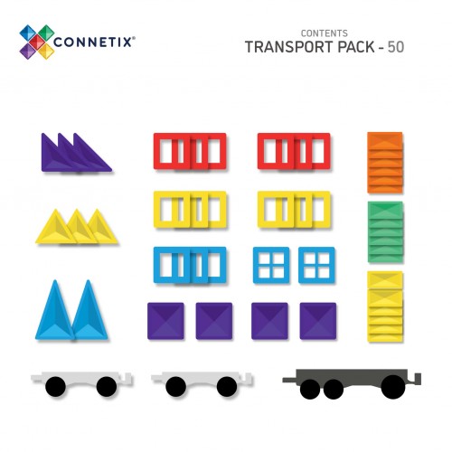 Connetix Tiles Rainbow Transport Pack 50pc (CON-EU-R50)