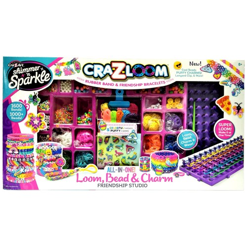 CrazArt All in One Loom Bead & Charm Friendship Studio (820-10370)
