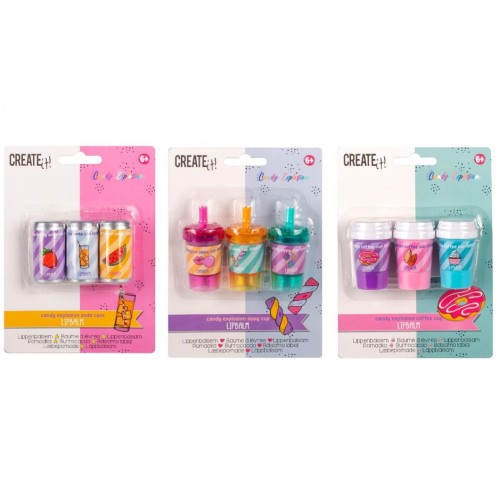 Create it! Candy Lip Balm 3 σχέδια (84805)