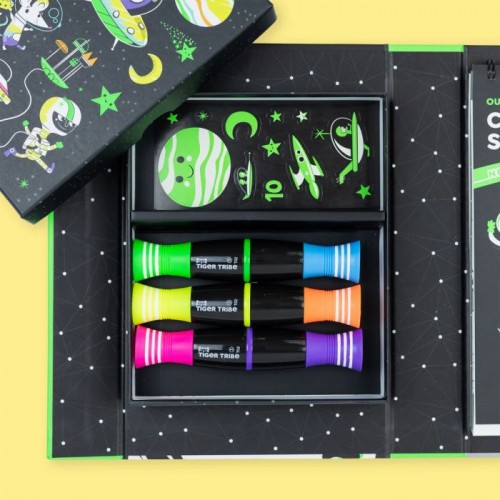 Tiger Tribe Σετ Δραστηριοτήρων Neon Colouring Set Outer Space (20211)
