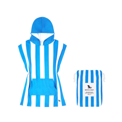 Dock & Bay Poncho Πετσέτα Παιδικό Bondi Blue S 3-5 (62129)