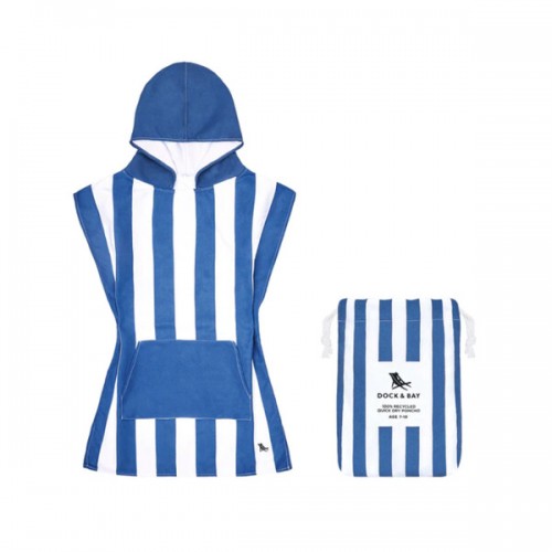 Dock & Bay Poncho Πετσέτα Παιδικό Whitsunday Blue M 6-10 (62168)