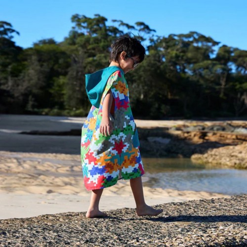 Dock & Bay Poncho Πετσέτα Παιδικό Camo Cubes M (62407)