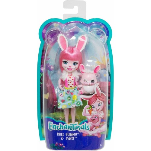 Enchantimals Κούκλα και Ζωάκι Φιλαράκι Bree Bunny & Twist (FXM73/DVH87)