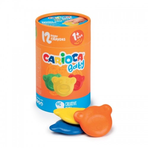 Carioca Κηρομπογιές Teddy Bear 12τεμ (43957)