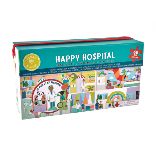 Floss & Rock Puzzle 60τεμ Happy Hospital με Φιγούρες Pop Up (44P6426)