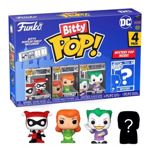 Funko Bitty Pop! DC Comics Harley Quinn, Poison Ivy, The Joker & Mystery (71313)