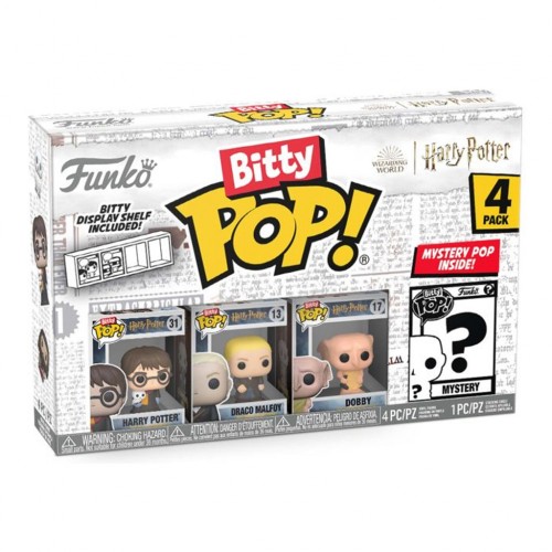 Funko Bitty Pop! Harry Potter Harry Potter, Draco Malfoy, Dobby & Mystery (71315)