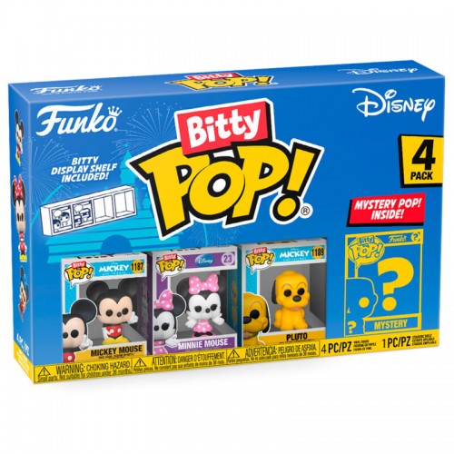 Funko Bitty Pop! Disney Mickey Mouse, Minnie Mouse, Pluto & Mystery (71319)