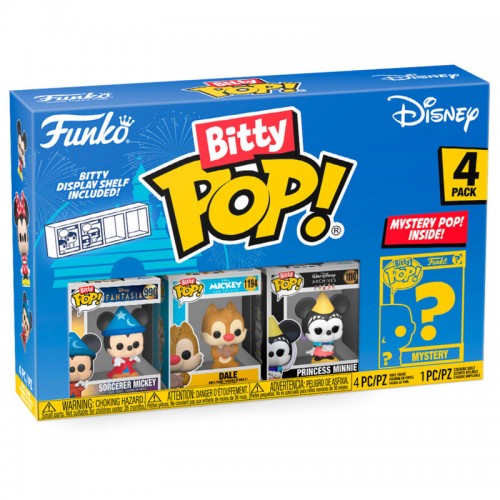 Funko Bitty Pop! Disney Sorcerer Mickey, Dale, Princess Minnie & Mystery (71321)