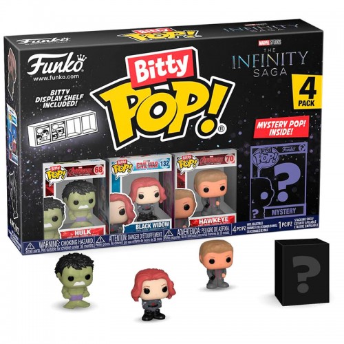 Funko Bitty Pop! Marvel The Infinity Saga Hulk, Black Widow, Hawkeye & Mystery (71504)