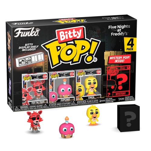 Funko Bitty Pop! Five Nights at Freddy's Foxy the Pirate, Cupcake, Chica & Mystery (73045)