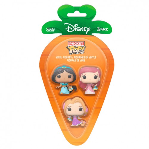 Funko Carrot Pocket Pop! Disney Princess Rapunzel, Ariel, Jasmin (76444)
