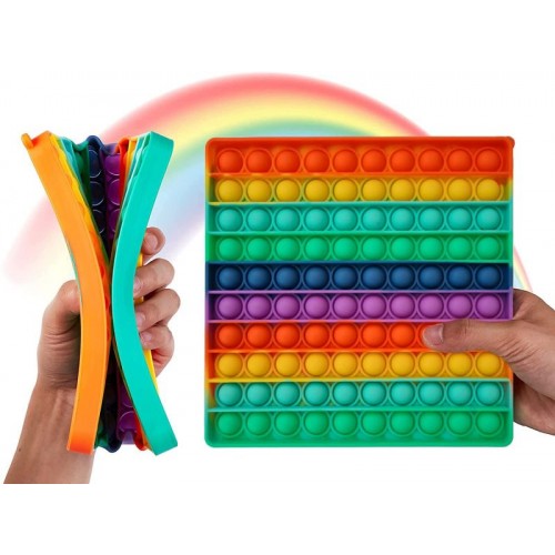 Pop Bubble Fidget Τετράγωνο Rainbow 20X20cm (11290080)