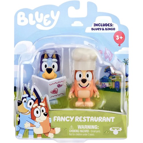 Bluey Σετ 2 Φιγούρες Fancy Restaurant Bluey and Bingo (BLY07000)