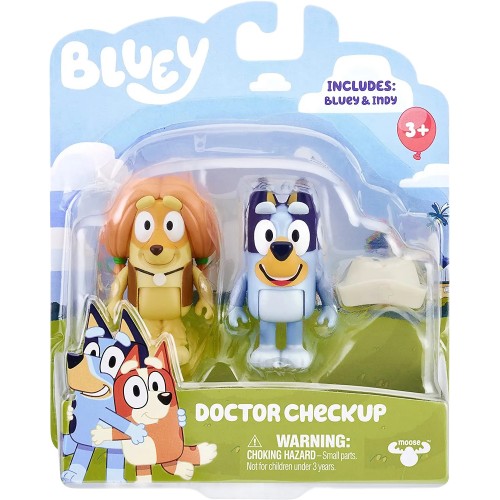 Bluey Σετ 2 Φιγούρες Doctor Checkup Bluey and Indy (BLY07000)