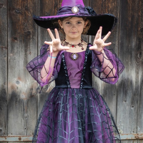 Great Pretenders Στολή Μάγισσα Μοβ με Ιστό 7-8 (34397)