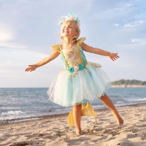 Great Pretenders Στολή Γοργόνα Γαλαζοπράσινη με Ουρά Χρυσή 5-6y (33985)