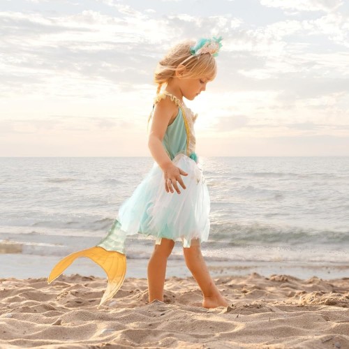 Great Pretenders Στολή Γοργόνα Γαλαζοπράσινη με Ουρά Χρυσή 5-6y (33985)