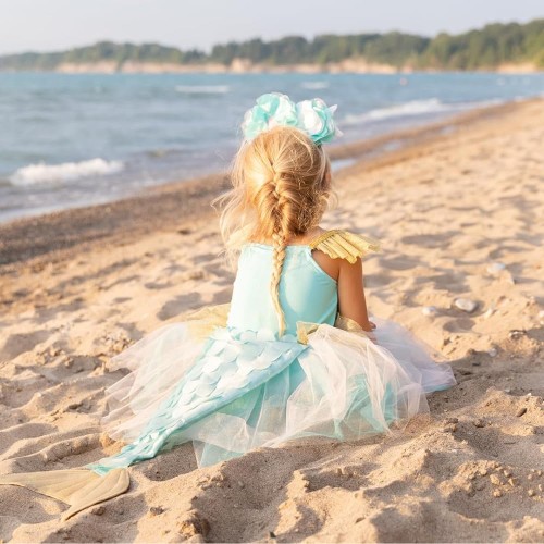 Great Pretenders Στολή Γοργόνα Γαλαζοπράσινη με Ουρά Χρυσή 5-6y (33985)