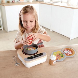 Playfully Delicious Ξύλινο Σετ Εστία Κουζίνας & Τηγάνι (E3164)