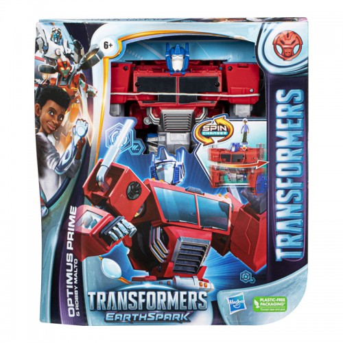 Hasbro Transformers Earthpark Spin Changer Optimus Prime & Robby Malto (F7663)