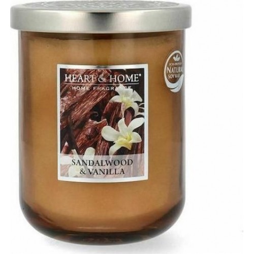 Heart and Home Κερί Μεγάλο Σανταλόξυλο και Βανίλια 320g (276950312)