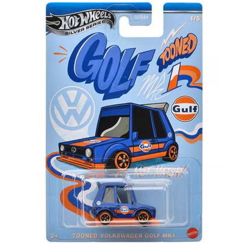 Mattel Hot Wheels Silver Series: Gulf Tooned Volkswagen Golf MK1 (JDY84/JCB62)