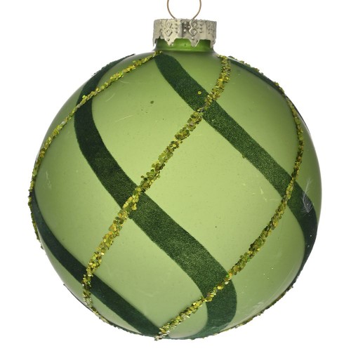 Μπάλα Χριστουγεννιάτικη Πράσινη 10εκ Σετ4 (78704)