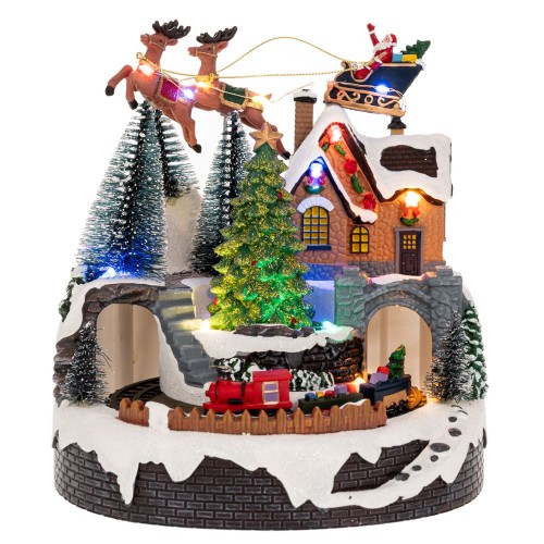 Χριστουγεννιάτικο Χωριό Φωτιζόμενο με τρένο που Κινείται Μπαταρίας (90741) Χριστουγεννιάτικο Χωριό Φωτιζόμενο με τρένο που Κινείται Μπαταρίας (90741)